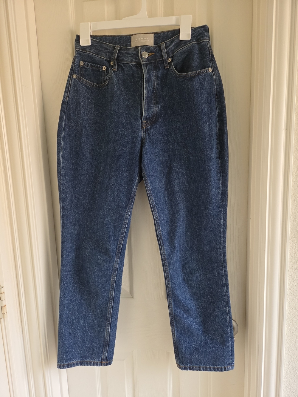 Everlane The Curvy '90s Cheeky Straight Jean Size 27 Crop Dark Wash Organic